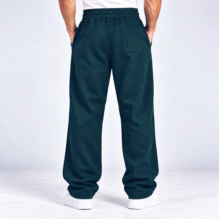 DARK PETROL RELAXED FIT TERRY BOTTOM