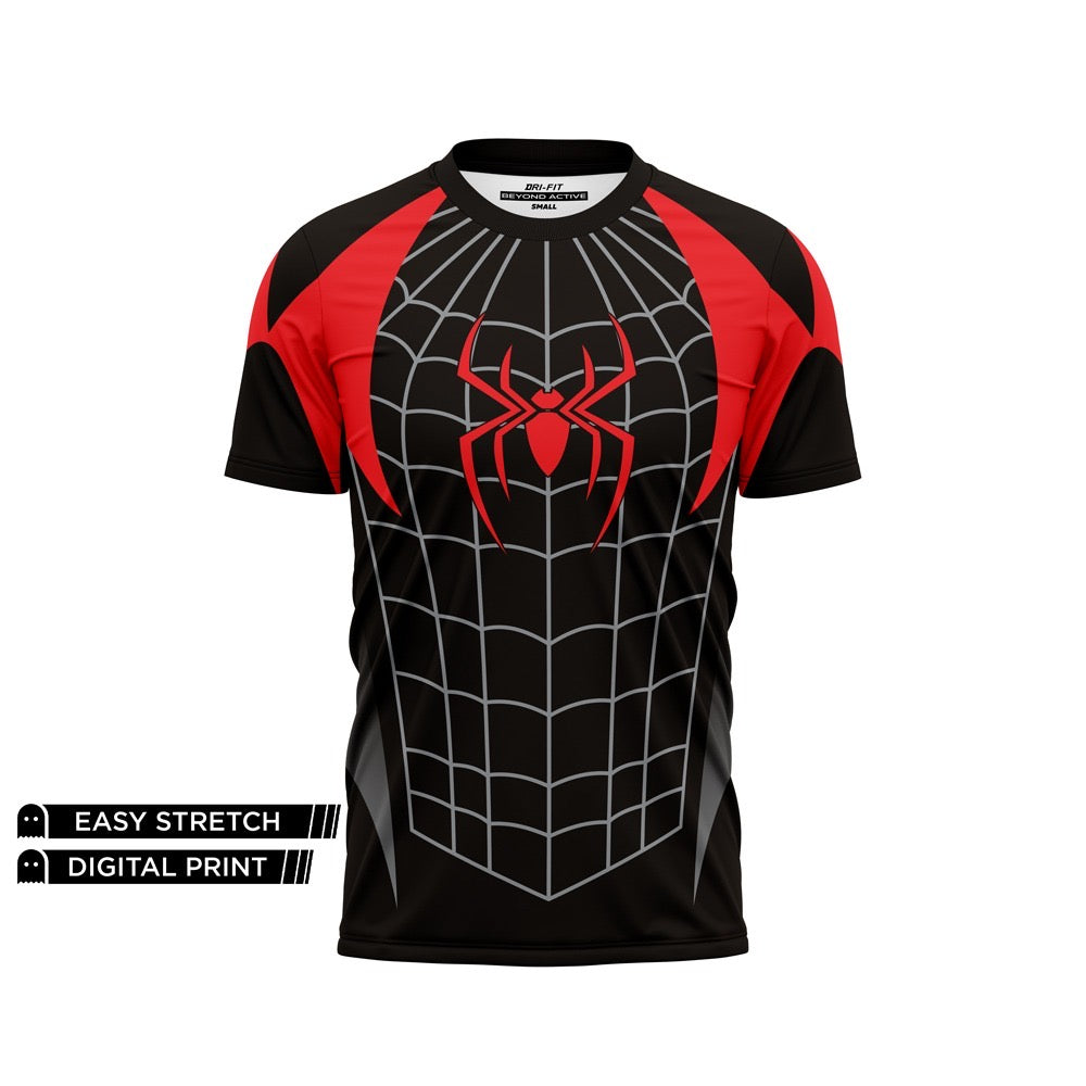 DIGITAL DRY-FIT TEE - BLACK CRIMSON SPIDERMAN NEWURG