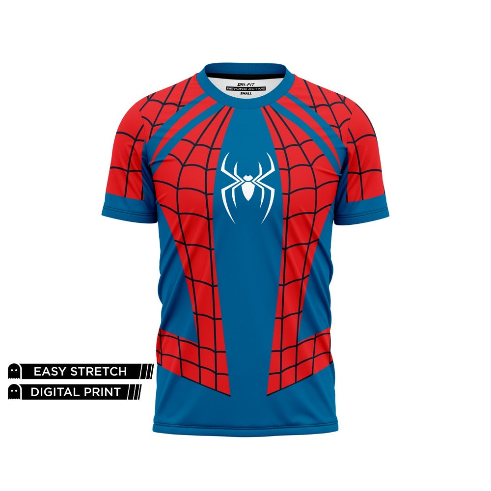 DIGITAL DRY-FIT TEE - RED & BLUE FUSION SPIDERMAN NEWURG