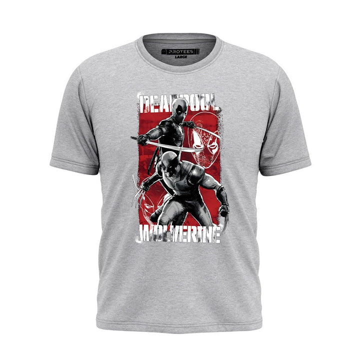 DTF - DEADPOOL & WOLVERINE FIGHTING TEE DTF062