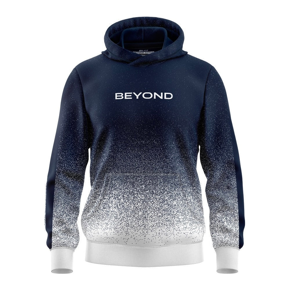 BEYOND WHITE NAVY SPLASH - POLYESTER FLEECE HOODIE
