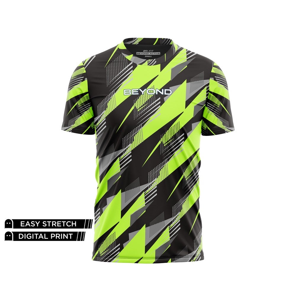 BEYOND - LIME GREEN CAMO DRY-FIT TEE