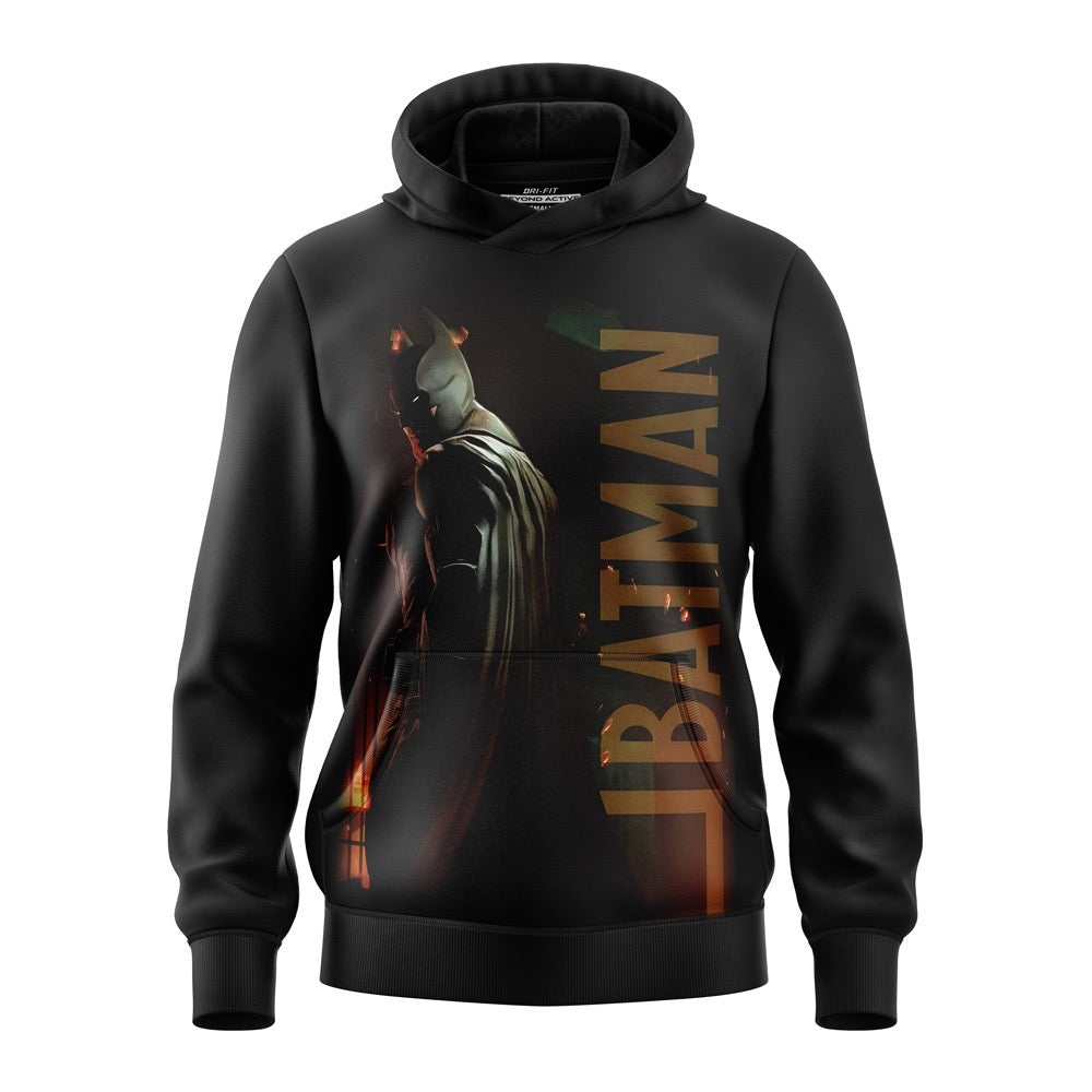 DIGITAL BATMAN WRITING - POLYESTER FLEECE HOODIE