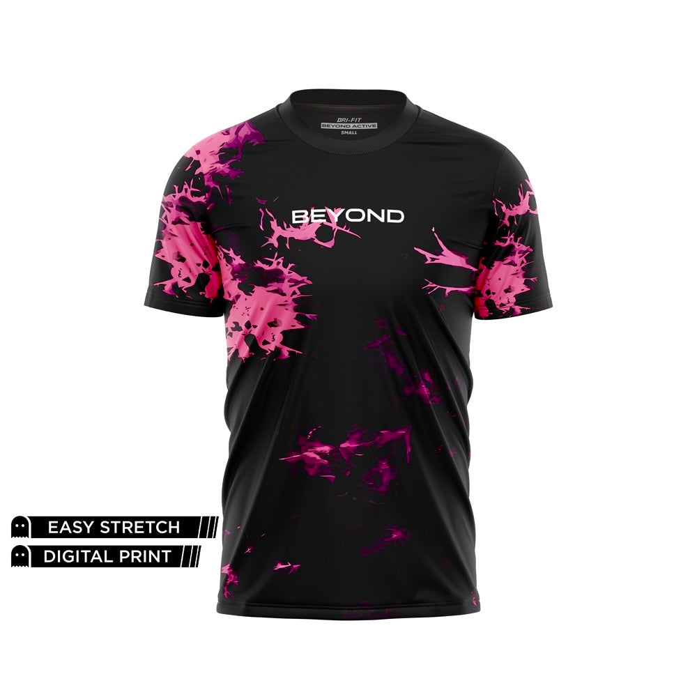 BEYOND CARNATION PATTERN DRY-FIT TEE