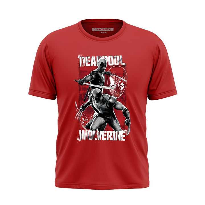 DTF - DEADPOOL & WOLVERINE FIGHTING TEE DTF062