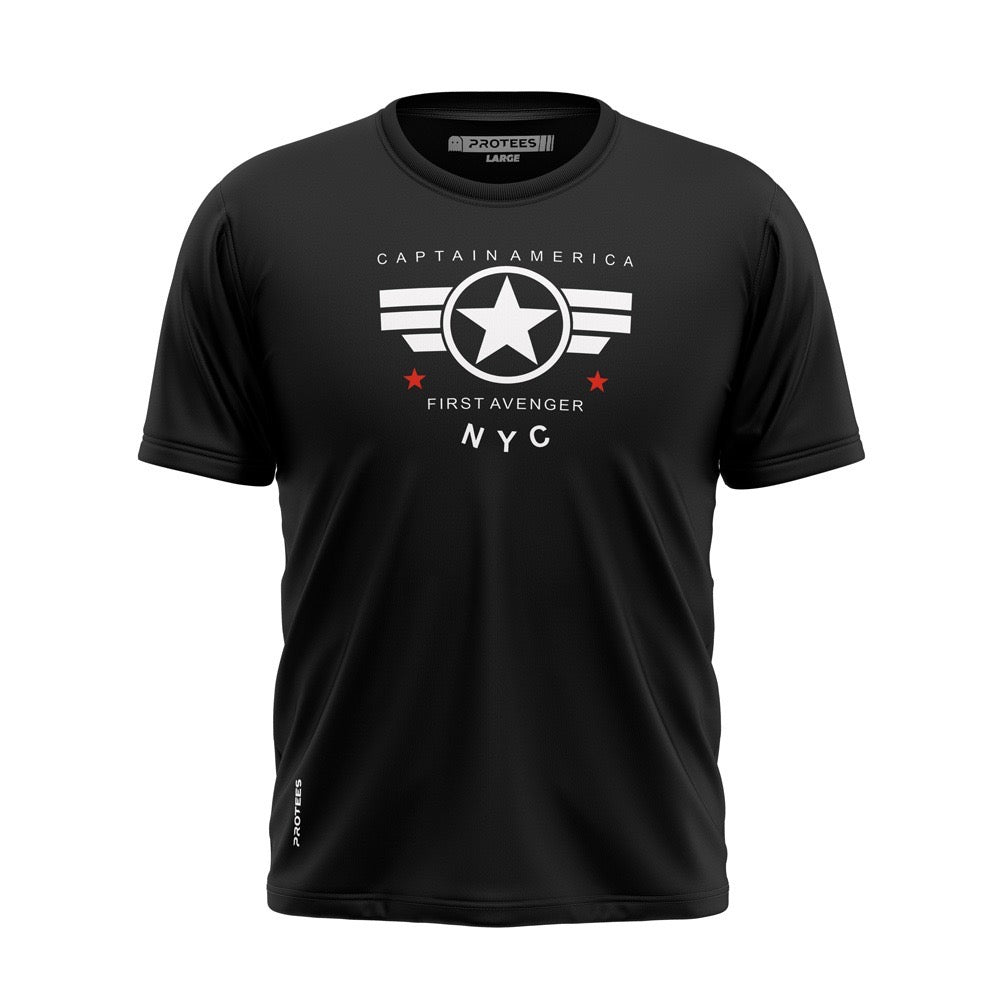 DTF BLACK NYC CAPTAIN AMERICA TEE