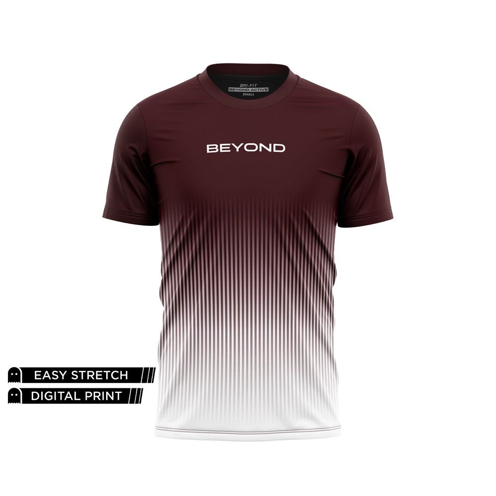 BEYOND - MAROON LINING GRADIENT TEE