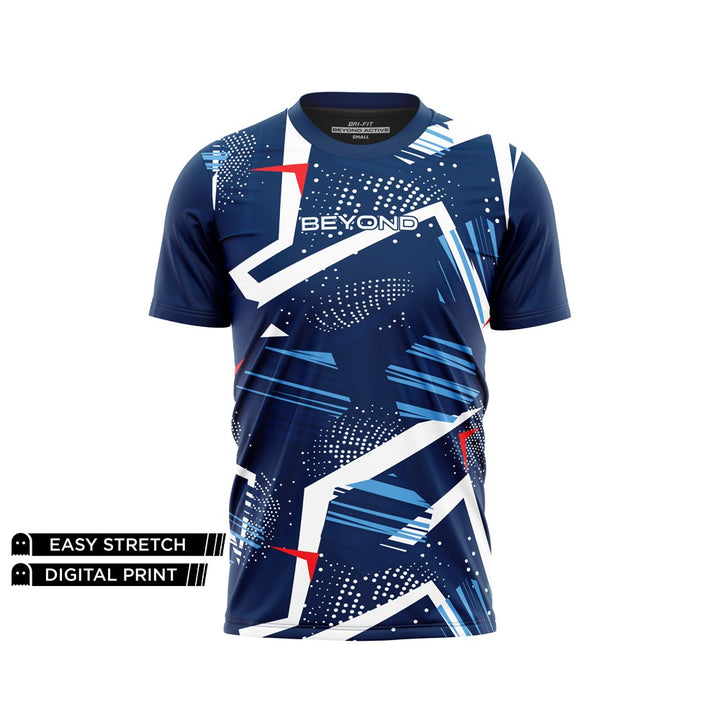 BEYOND - PRISM PATH NAVY DRY FIT TEE