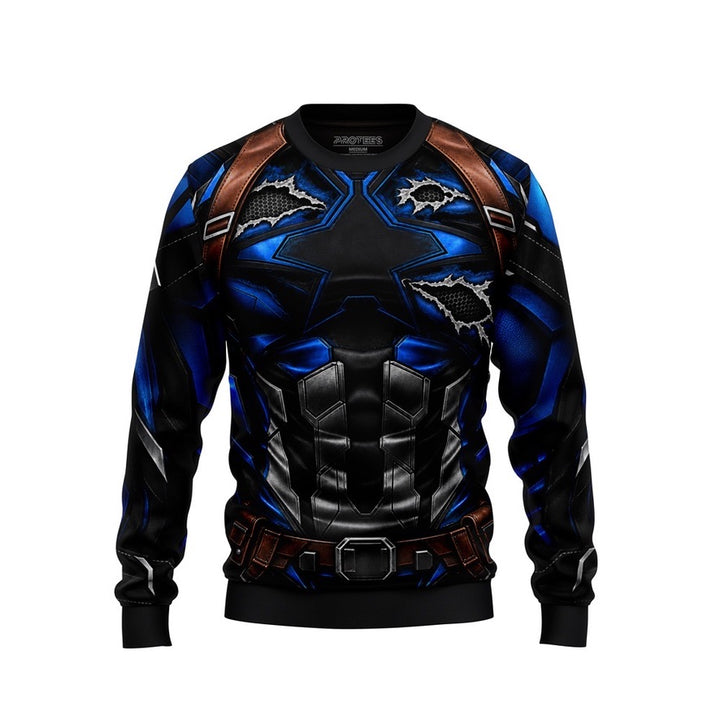 DIGITAL SWEATSHIRT - CALTAIN AMERICA COSTUME NEWURG0S-020