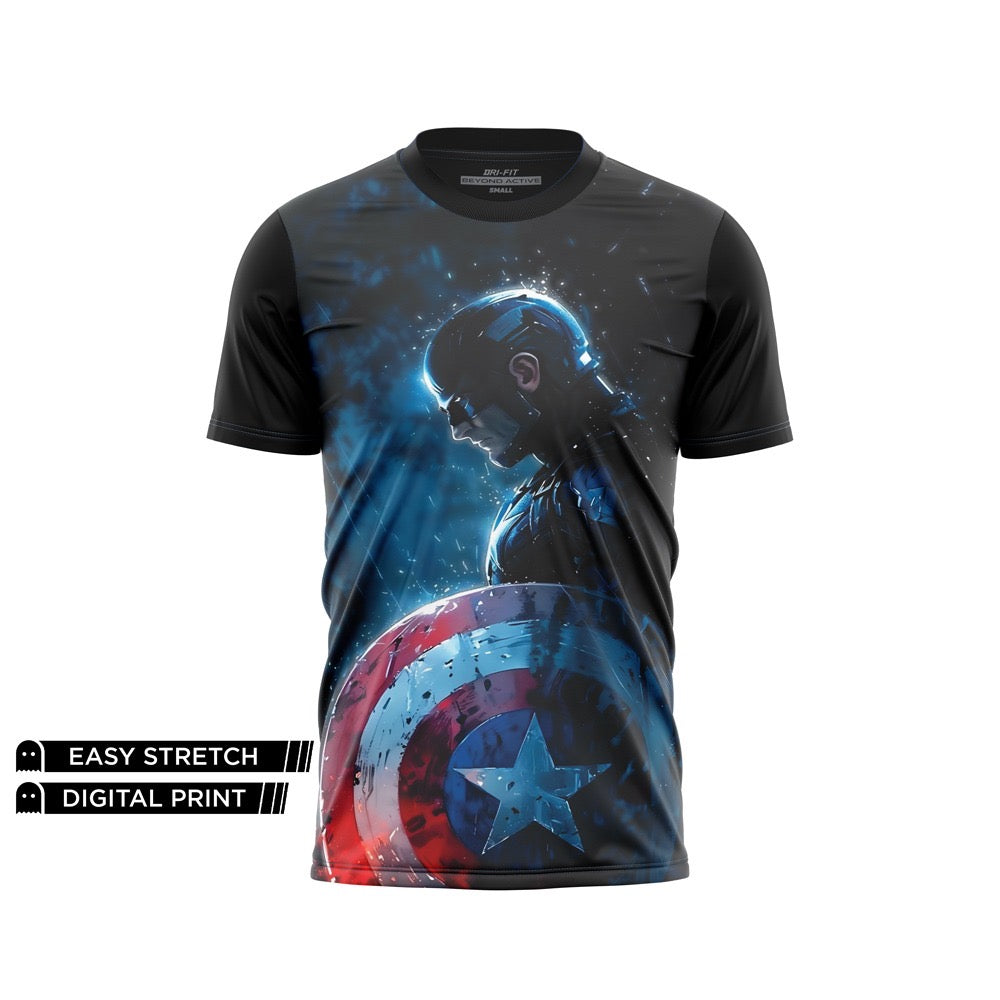 DIGITAL DRY-FIT TEE - LIGHTNING CAPTAIN AMERICA NEWURGFP06