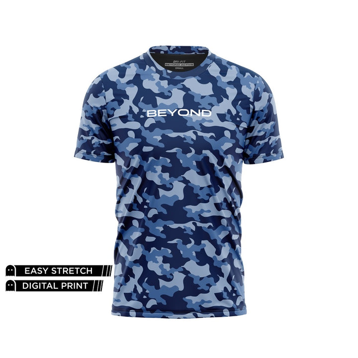 BEYOND BLUE CAMO DRY FIT TEE
