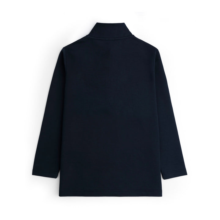 DARK NAVY HALF ZIPPER MOCK NECK