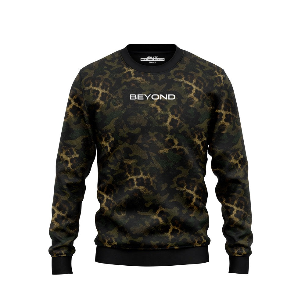 BEYOND SWEATSHIRT - BLACK OPS LEOPARD CAMO