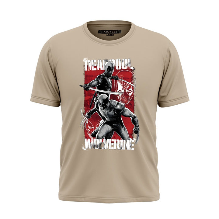 DTF - DEADPOOL & WOLVERINE FIGHTING TEE DTF062