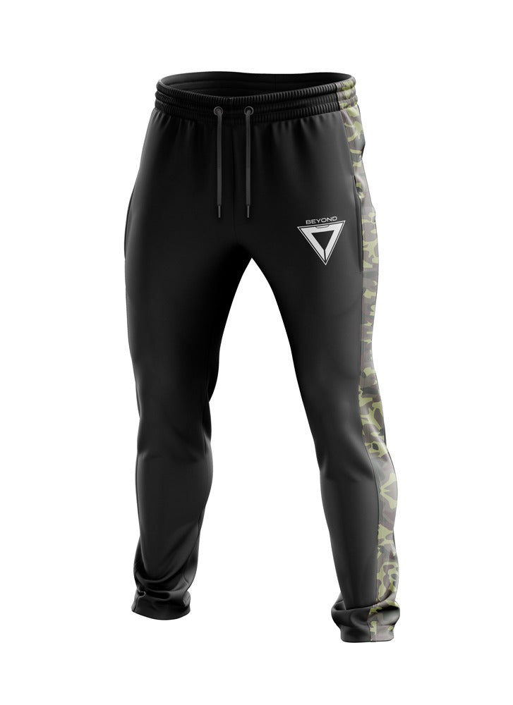 BEYOND BOTTOM BLACK WITH BATTEL GREEN CAMO PANEL DRY FIT