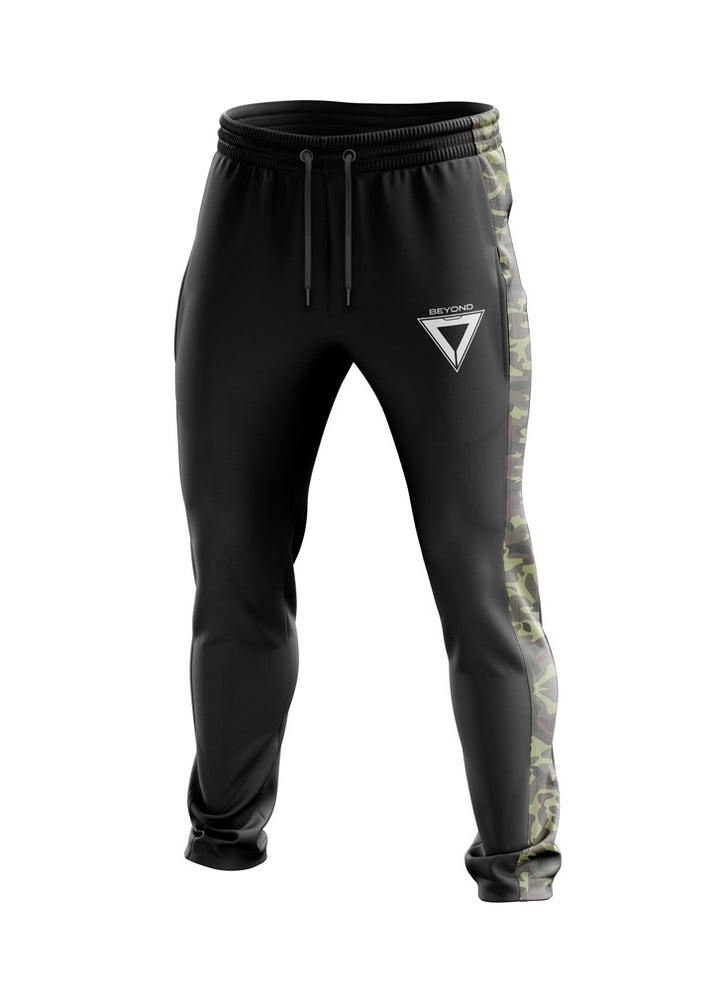 BEYOND BOTTOM BLACK WITH BATTEL GREEN CAMO PANEL DRY FIT