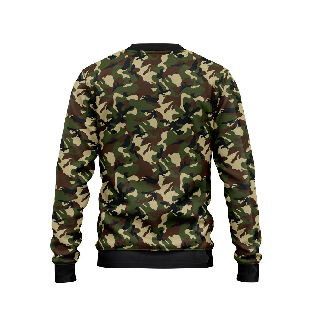 BEYOND SWEATSHIRT - WOODLAND GREEN CAMO