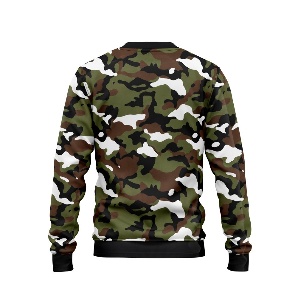 GREEN WHITE WOODLAND CAMO - BACK