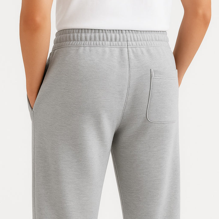 HEATHER GREY RELAXED FIT TERRY BOTTOM
