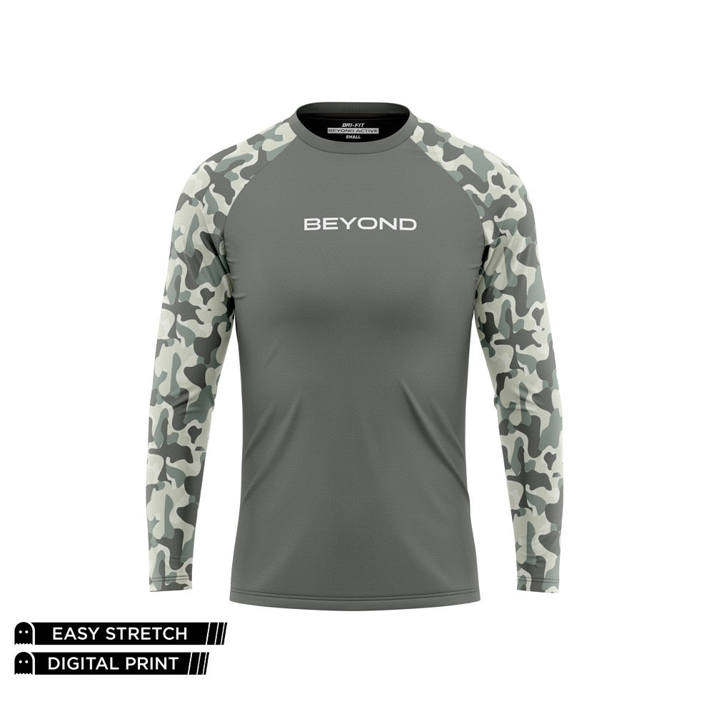 BEYOND RAGLAN - STONE GREY DRY FIT FULL SLEEVES NEWURG