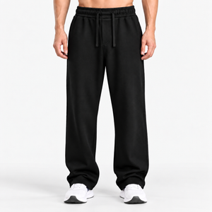 ALL BLACK RELAXED FIT TERRY BOTTOM