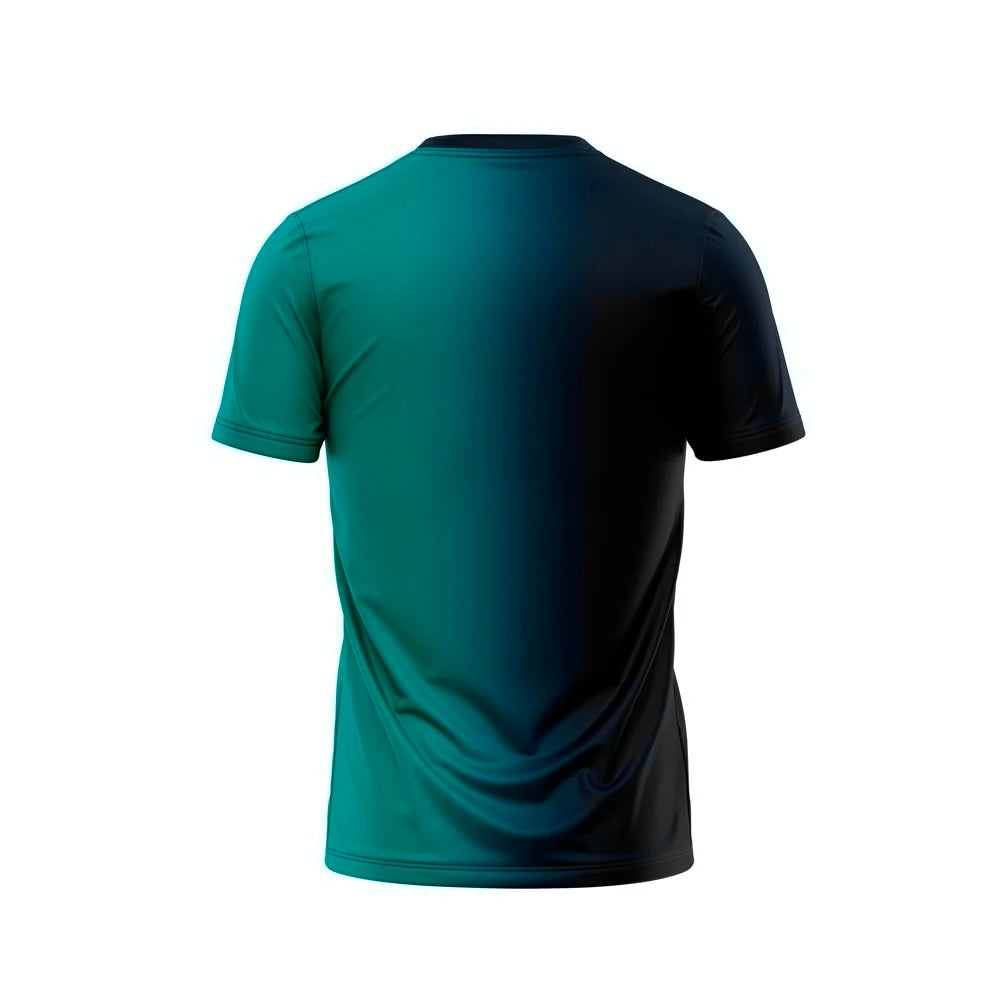 BEYOND SPLIT BLACK GREEN GRADIENT DRY-FIT TEE