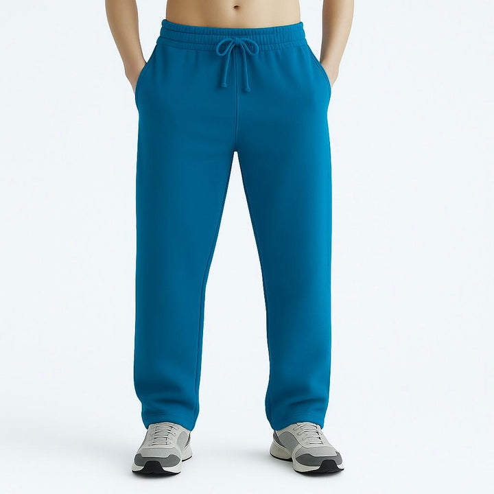 CRYSTAL TEAL RELAXED FIT TERRY BOTTOM