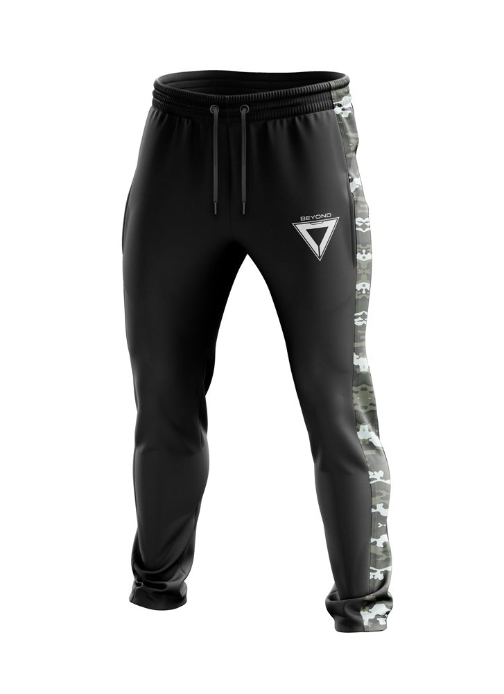 BEYOND BOTTOM BLACK WITH GREEN ZONE CAMO PANEL DRY FIT