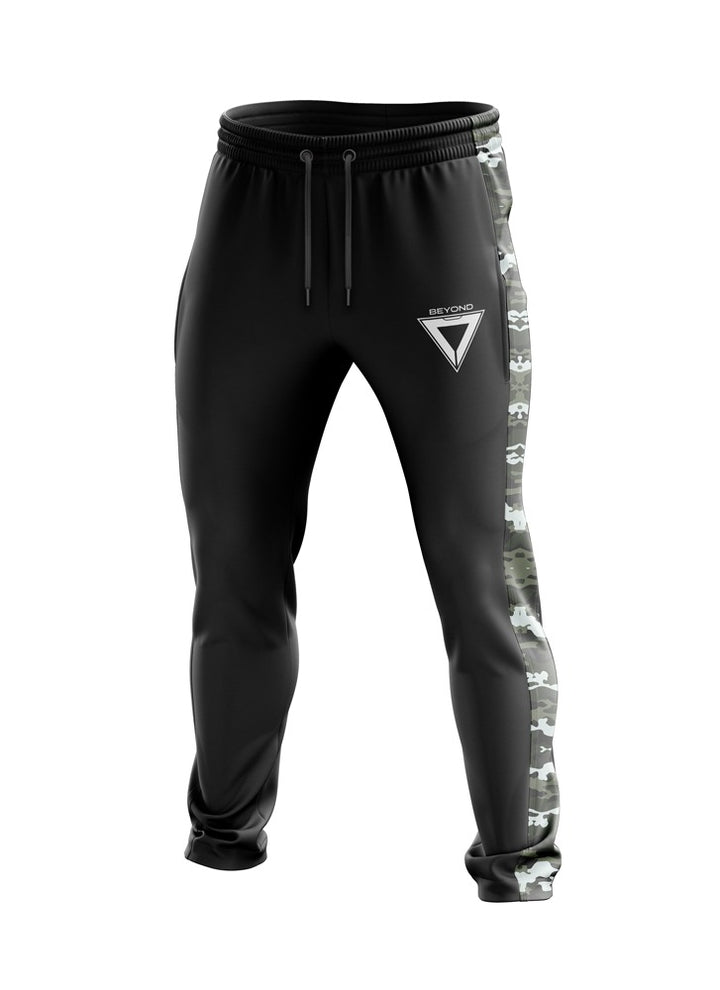 BEYOND BOTTOM BLACK WITH GREEN ZONE CAMO PANEL DRY FIT