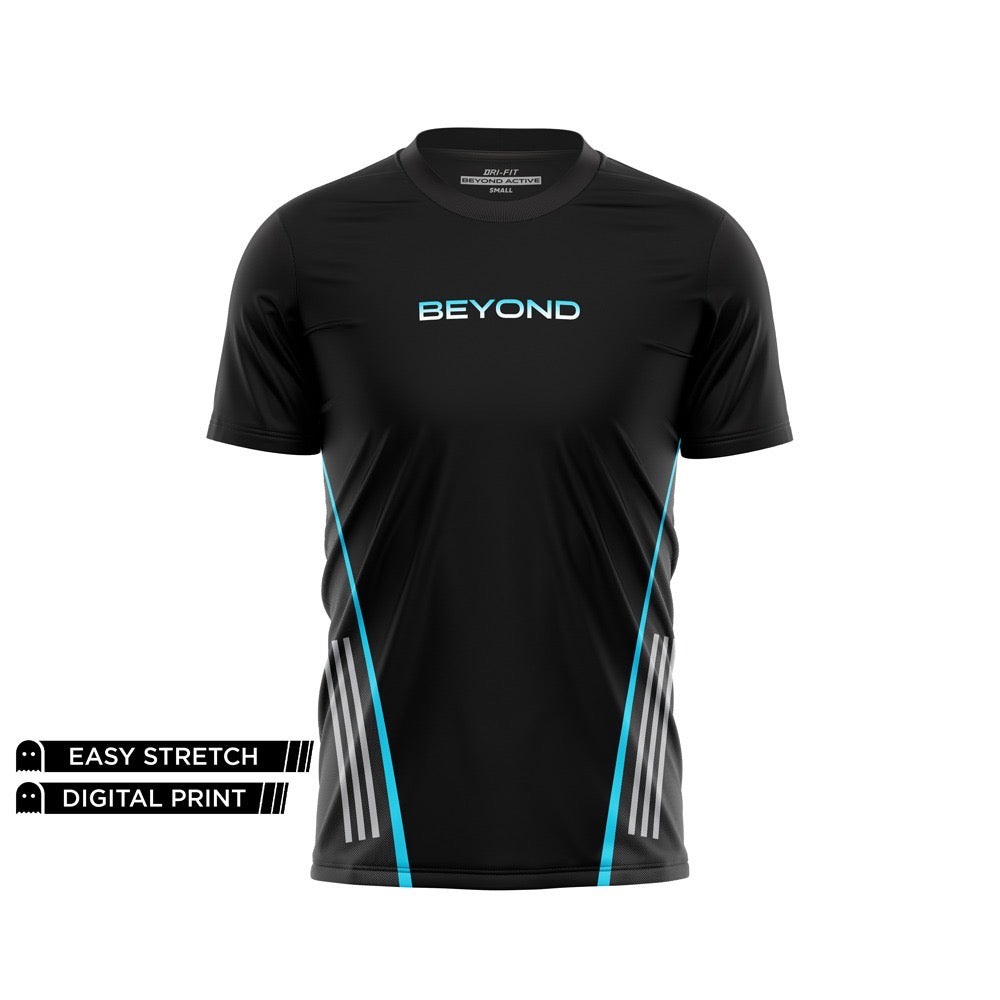 BEYOND SKY LINE STRIPES DRY-FIT TEE
