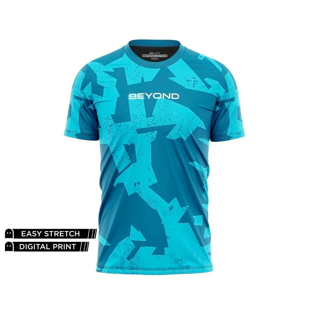 BEYOND - RISE BLUE PRINT DRY-FIT TEE
