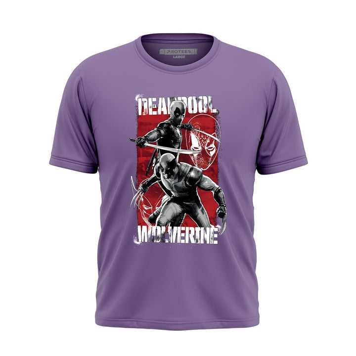 DTF - DEADPOOL & WOLVERINE FIGHTING TEE DTF062