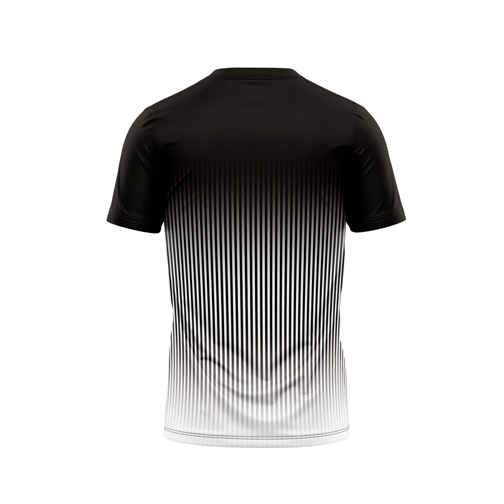 BEYOND - WHITE BLACK LINING GRADIENT DRY-FIT TEE