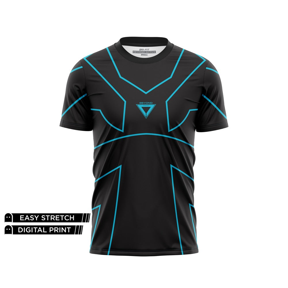 BEYOND AQUA TRY-LINE DRY-FIT TEE