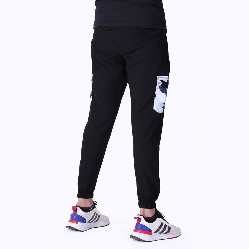 BEYOND MICRO STRETCH BLACK WITH CAMO POCKETS BOTTOM