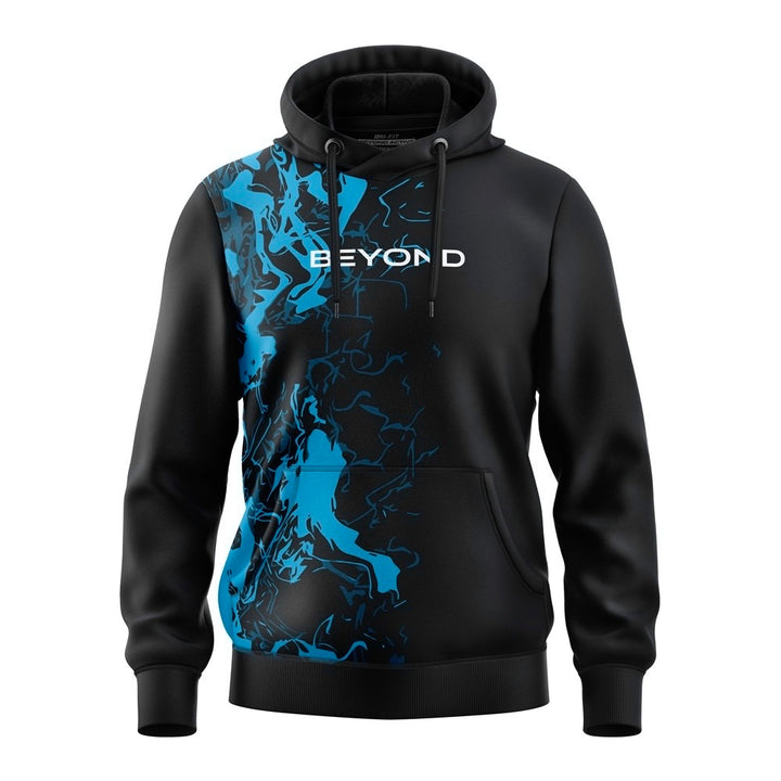 BEYOND MIST BLUE POLYESTER FLEECE HOODIE