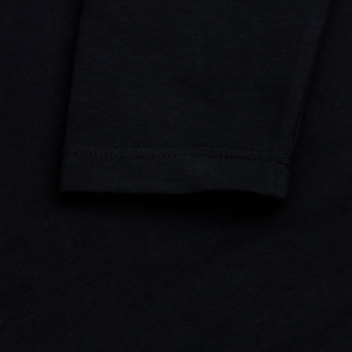 BLACK HALF ZIPPER MOCK NECK