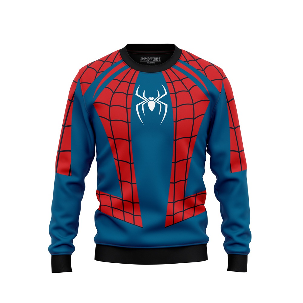 DIGITAL SWEATSHIRT - RED & BLUE FUSION SPIDERMAN NEWURG
