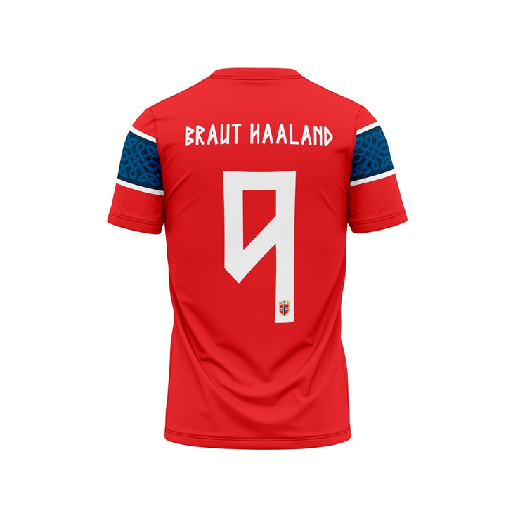 FOOTBALL TEE - BRAUT HAALAND NORWAY HOME JERSEY NEWURG