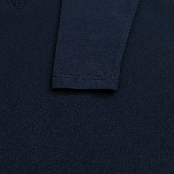 DARK NAVY HALF ZIPPER MOCK NECK