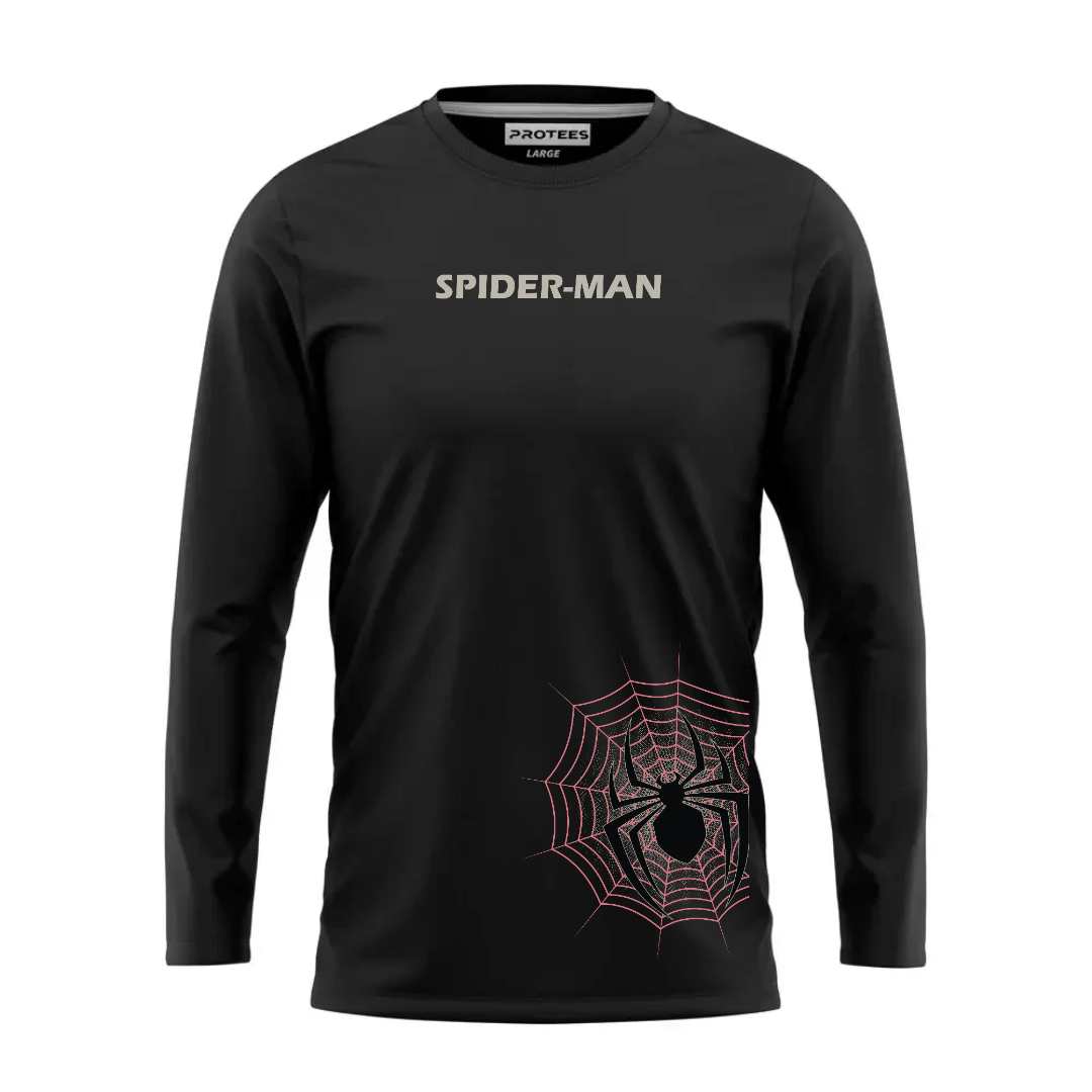 DTF - BLACK SPIDERMAN WITH WEB FULL SLEEVES