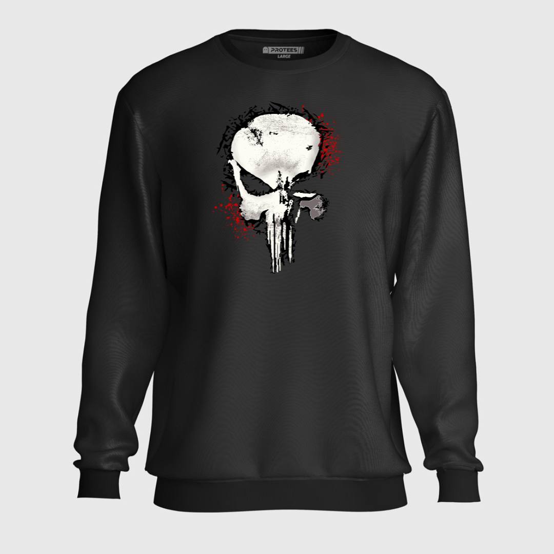 DTF - TWO TONE PUNISHER LOGO SWEATSHIRT