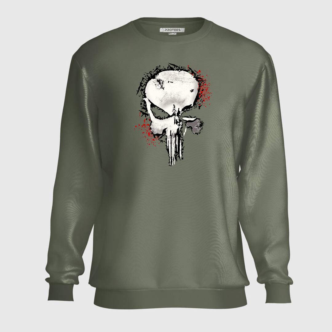 DTF - TWO TONE PUNISHER LOGO SWEATSHIRT