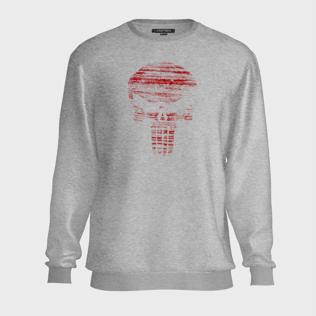 DTF - RED PUNISHER LOGO SWEATSHIRT