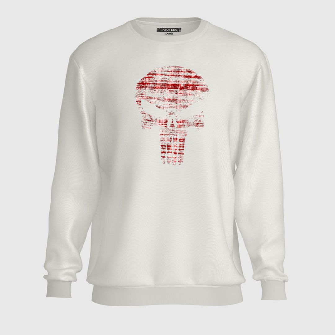 DTF - RED PUNISHER LOGO SWEATSHIRT