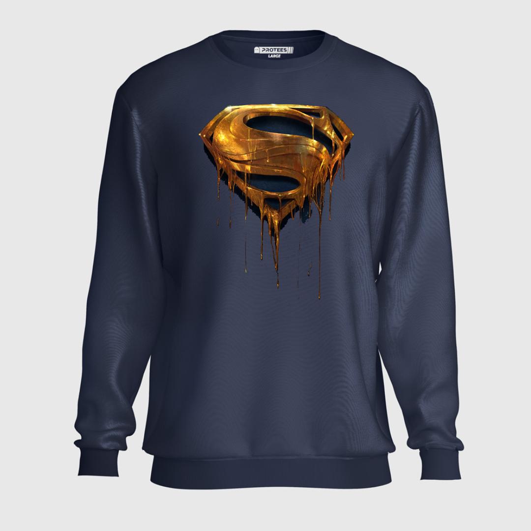 DTF - GOLDEN MELTING SUPERMAN LOGO SWEATSHIRT
