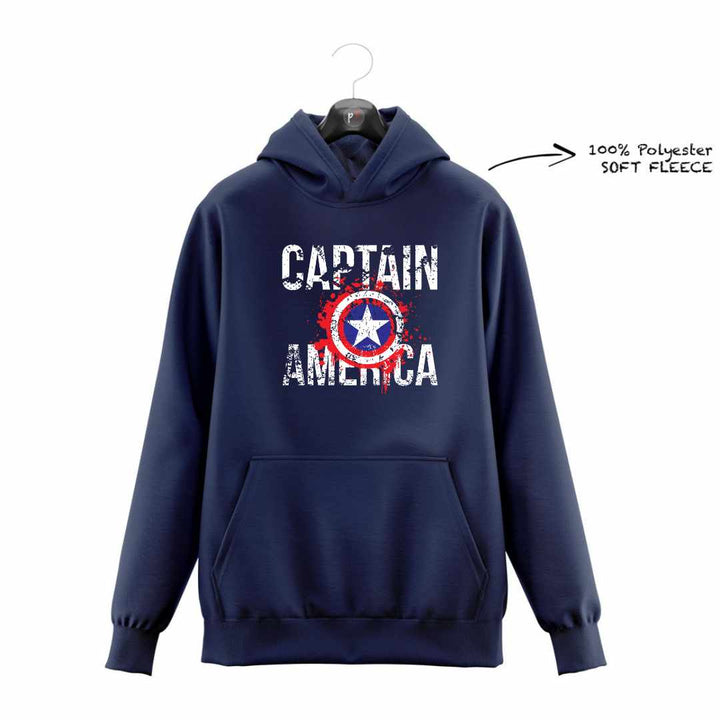 DTF -  CAPTAIN AMERICA WRITING WITH LOGO HOODIE DTF040