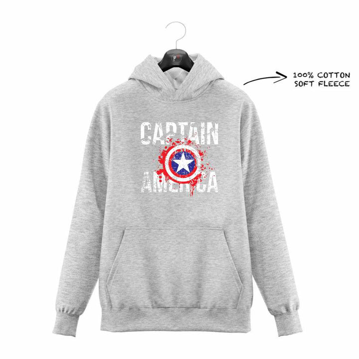 DTF -  CAPTAIN AMERICA WRITING WITH LOGO HOODIE DTF040