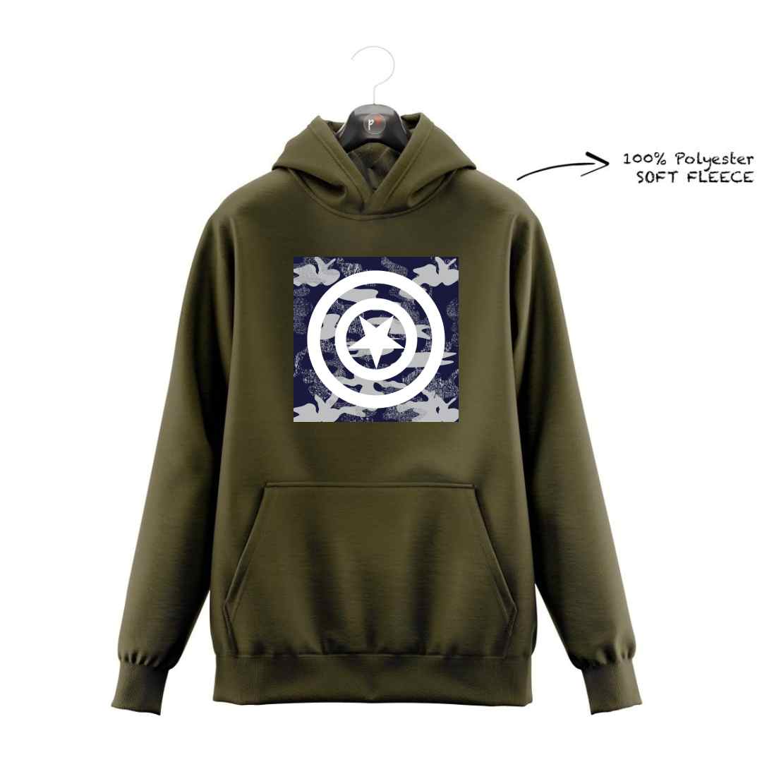 DTF -  CAMO CAPTAIN AMERICA LOGO HOODIE DTF038