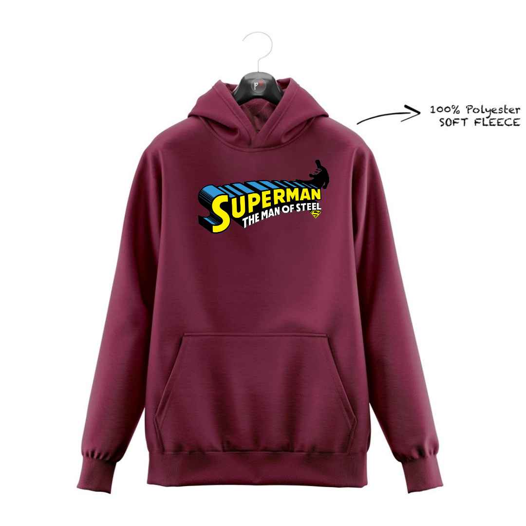 DTF -  MAN OF STEEL SUPERMAN WRITING HOODIE DTF032